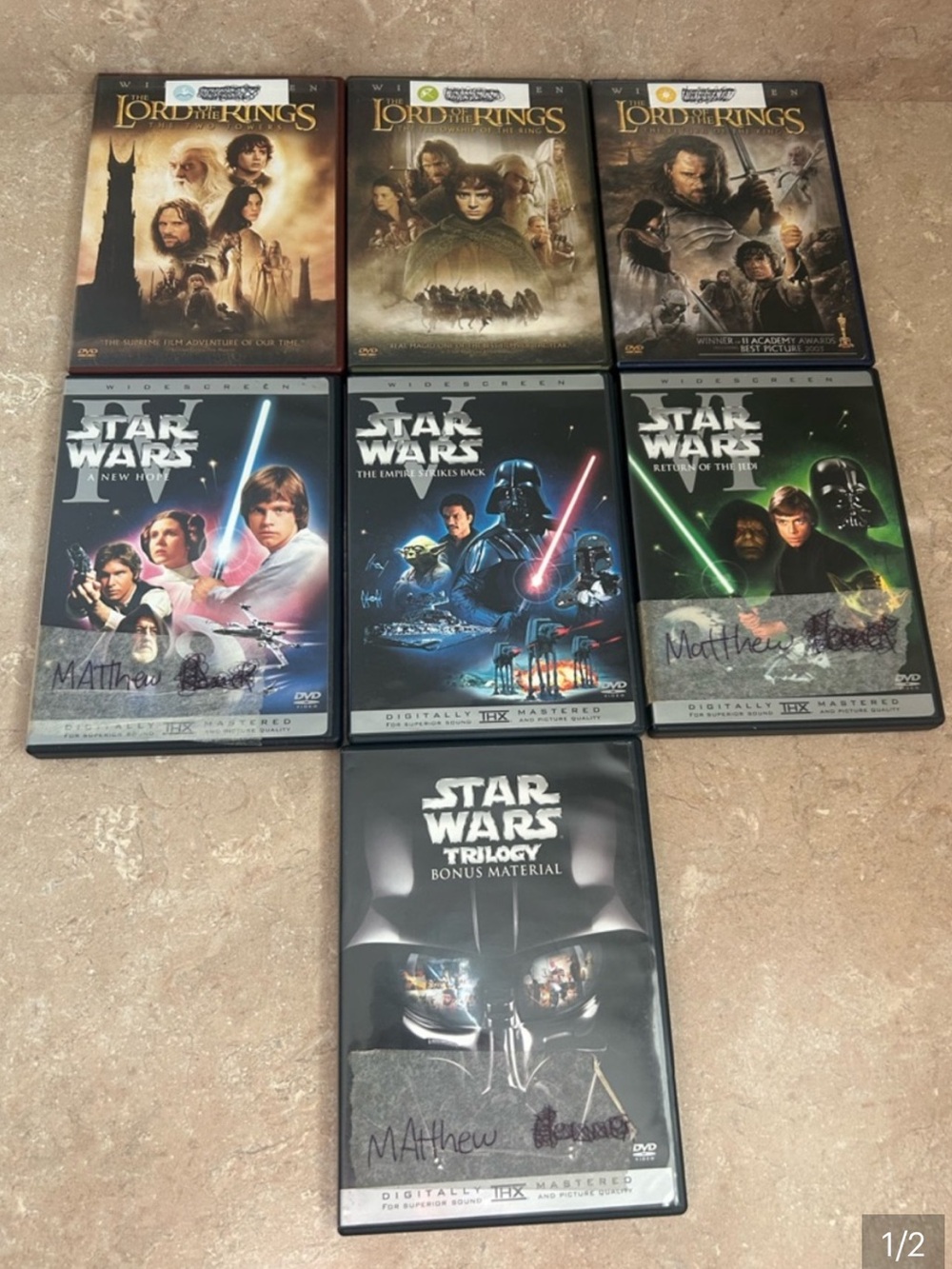 Star Wars & Lord of the Rings DVD Movie Collection - Picture 1 of 2
